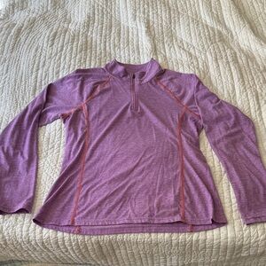 Purple Long Sleeve Quarter-Zip Top